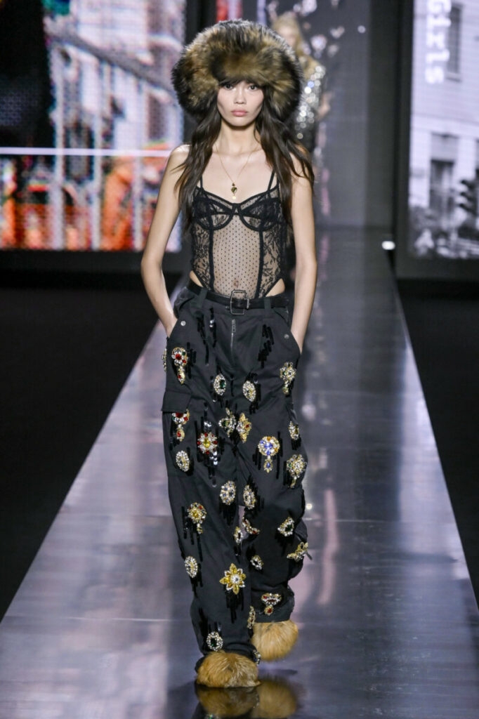 kožušinové topánky na móle Dolce & Gabbana